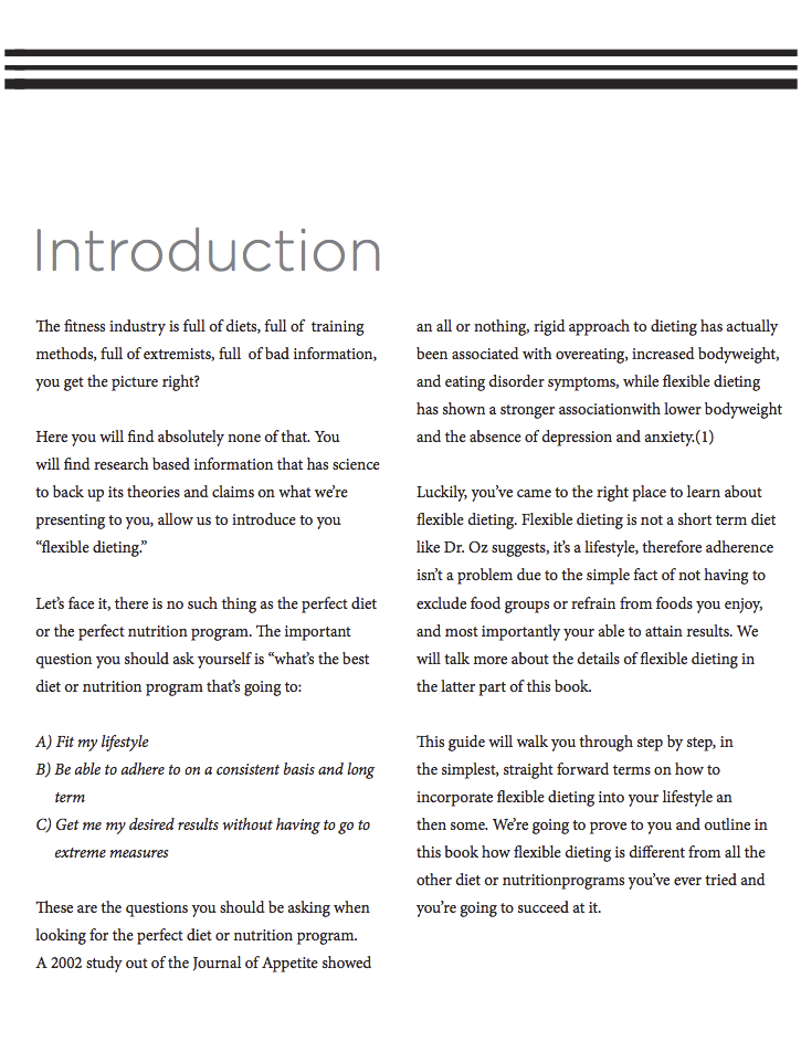 DDT Flexible Nutrition Book