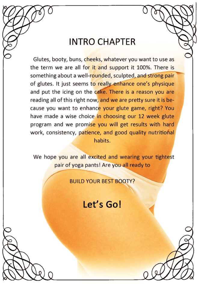 12 weeks to your best booty ebook